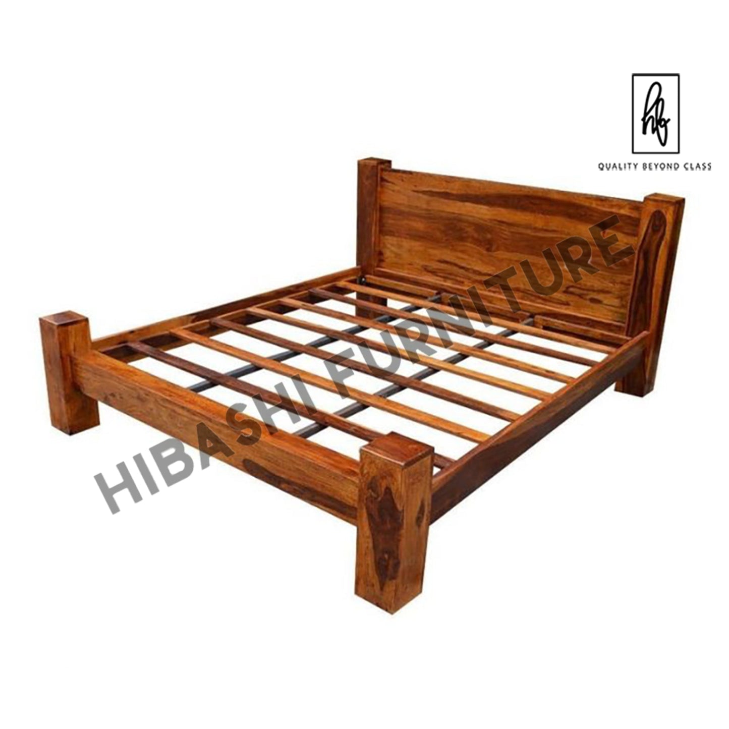 Boston Contemporary Solid Wooden Bed – handcrafted solid wood furniture