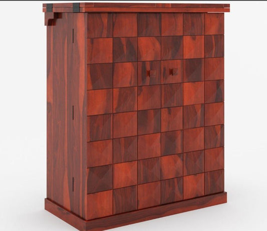 Empire Solid Wooden Rustic expandable Bar Cabinet - Indoor / Outdoor – handcrafted solid wood furniture