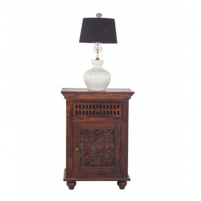 French Hand Carved Pair of Bedsides 2 pcs – handcrafted solid wood furniture