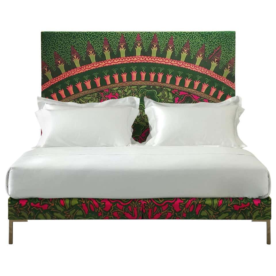 Hamala Solid Mango Wood Hand Painted And Hand Carved Bed Frame – handcrafted solid wood furniture