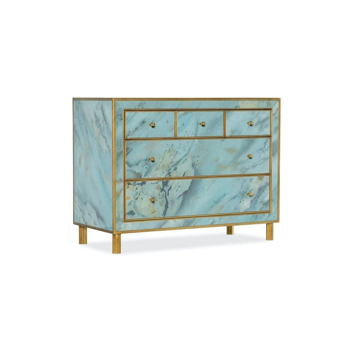 MAGNI Solid Mango Wood Five Drawer Chest – handcrafted solid wood furniture