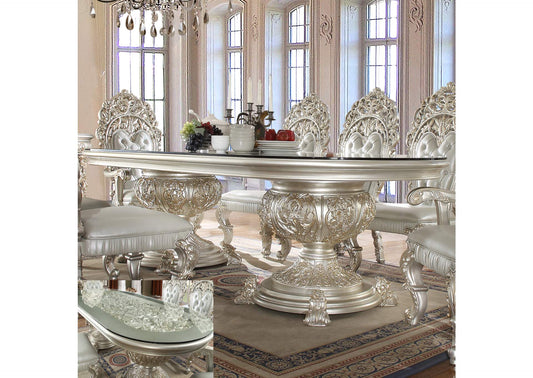 Magnisy Hand Carved European 8 Seater Dining Table Set – handcrafted solid wood furniture