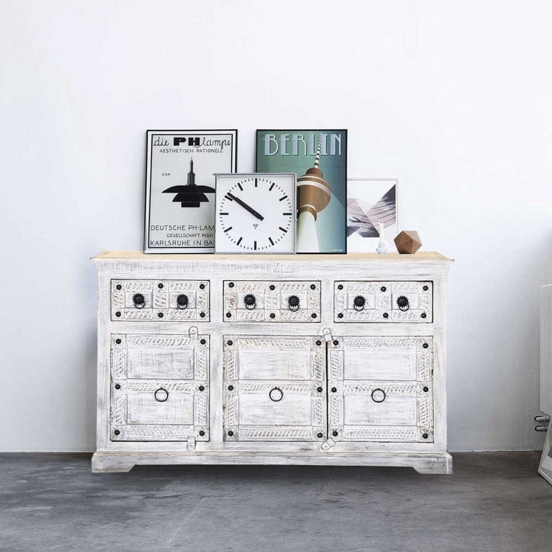 Mid - Century Style Antique Sideboard Drawer – handcrafted solid wood furniture