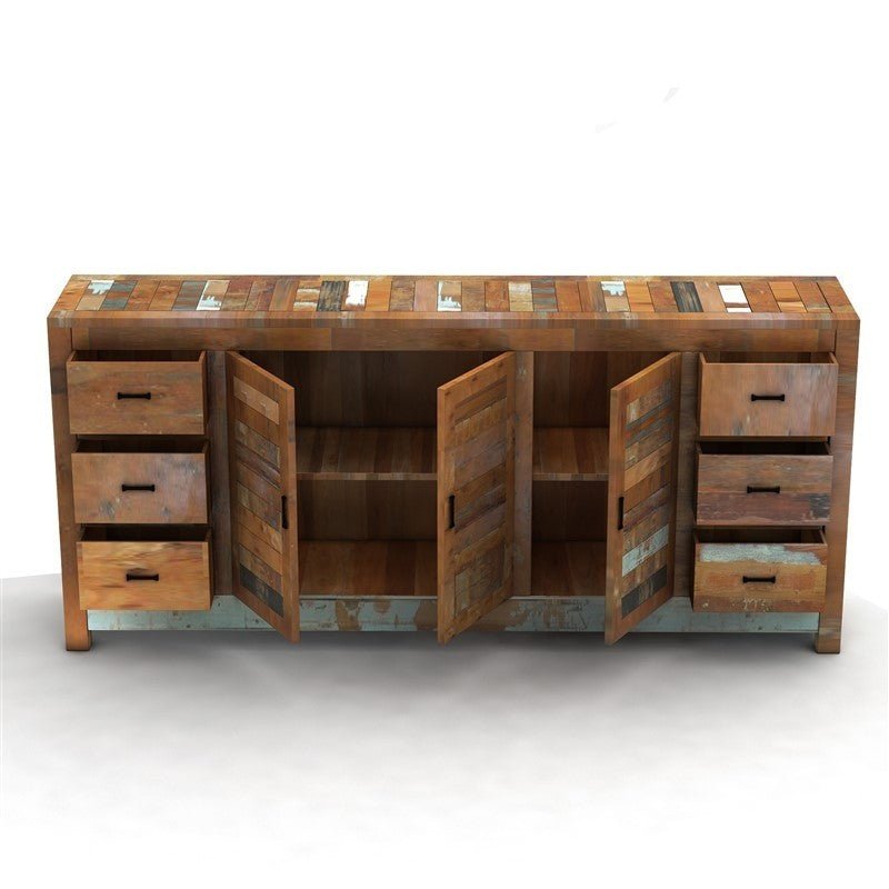 NIRVANA MULTI - COLOR TIMBER SIDEBOARD - 100 - 225 - 50 – handcrafted solid wood furniture