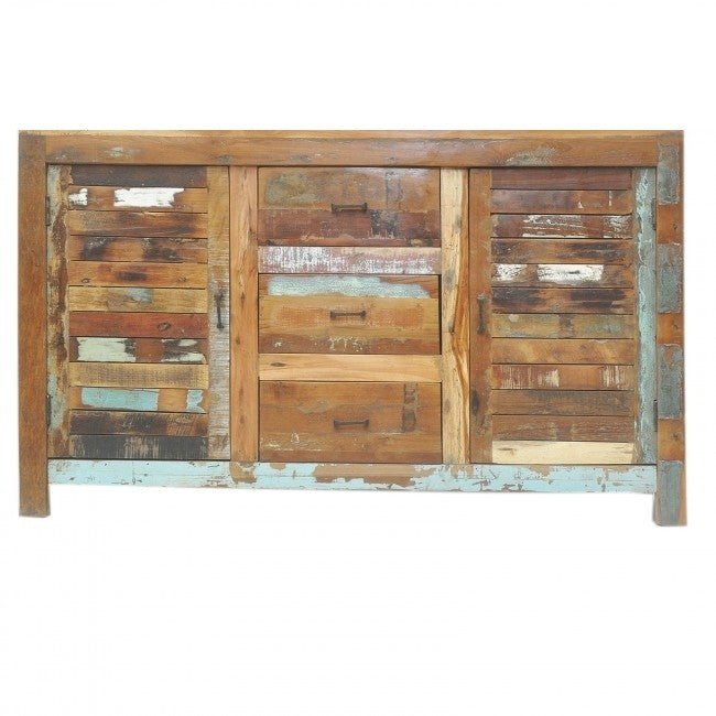 Nirvana Sideboard Buffet Table with 2 Doors, 3 Drawers – handcrafted solid wood furniture