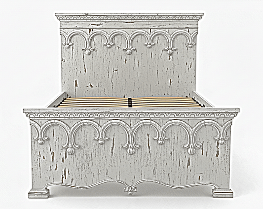 Obsidian Sanctuary Hand-Carved Solid Wooden Platform Bed by R-Designs Furniture—handcrafted solid wood furniture