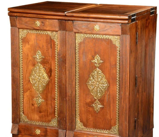 Rinish Solid Wooden Expandable Bar Cabinet - Indoor / Outdoor – handcrafted solid wood furniture