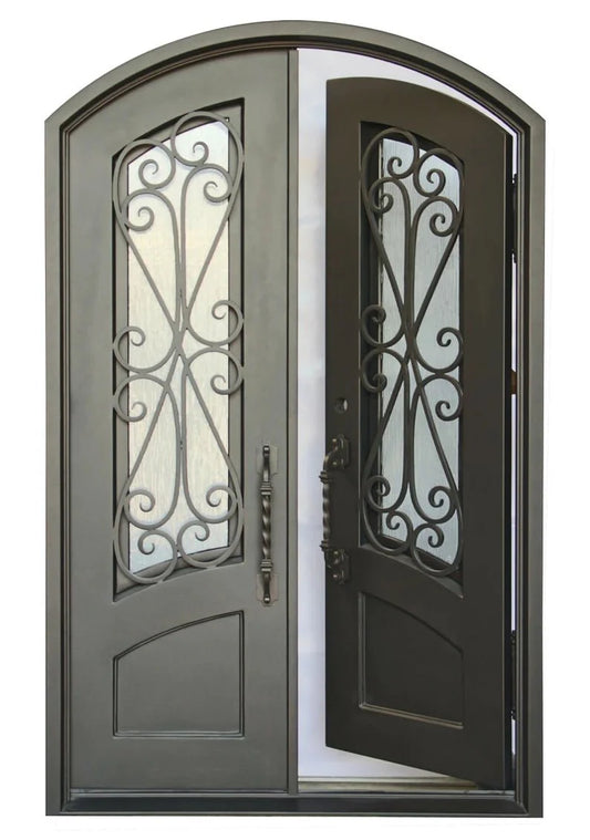 Rollie Wrought Iron Double Door – handcrafted solid wood furniture