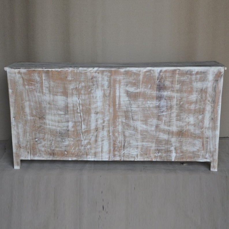 Rustica Reclaimed Chest of 7 Drawers White – handcrafted solid wood furniture