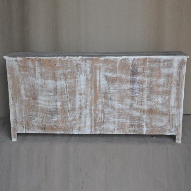 RUSTICA WHITE CHEST OF 7 DRAWERS – handcrafted solid wood furniture