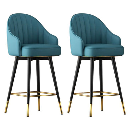 Abra Faux leather Bar Stool with steel Legs Set of 2 Stools – handcrafted solid wood furniture