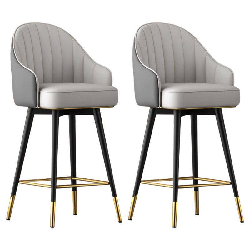 Abra Faux leather Bar Stool with steel Legs Set of 2 Stools – handcrafted solid wood furniture