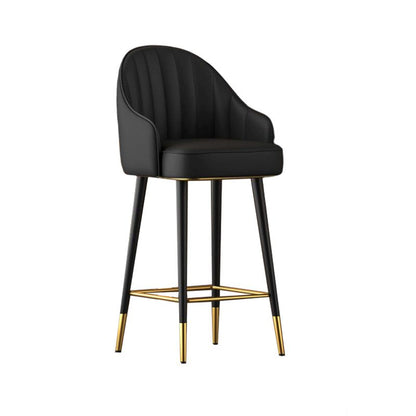 Abra Faux leather Bar Stool with steel Legs Set of 2 Stools – handcrafted solid wood furniture