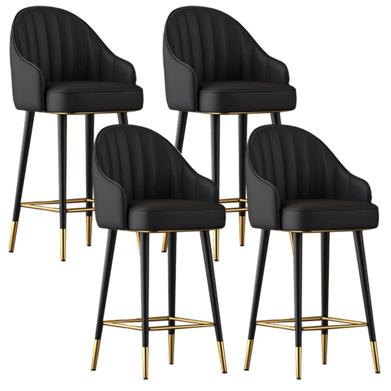 Abra Faux leather Bar Stool with steel Legs Set of 2 Stools – handcrafted solid wood furniture