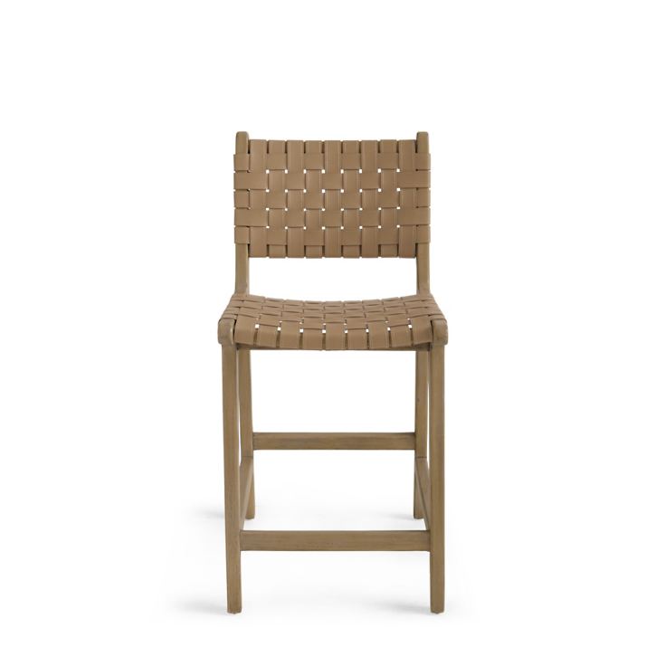 Aeterna Solid Wood Low-Back Bar/Counter Stool Set of 2 pieces – handcrafted solid wood furniture