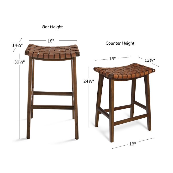 Aeterna Solid Wood Recamier Bar/Counter stool – handcrafted solid wood furniture