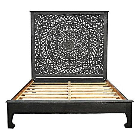 Alamid Hand carved Indian Bed – handcrafted solid wood furniture