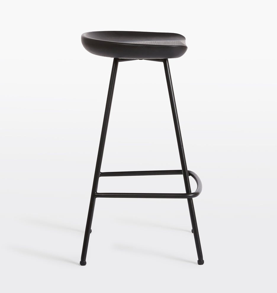 Angeles Counter Stool with Metal Legs – handcrafted solid wood furniture