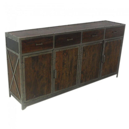 ANGLE METAL AND TIMBER SIDEBOARD by Hibashi Furniture – handcrafted solid wood furniture made in India