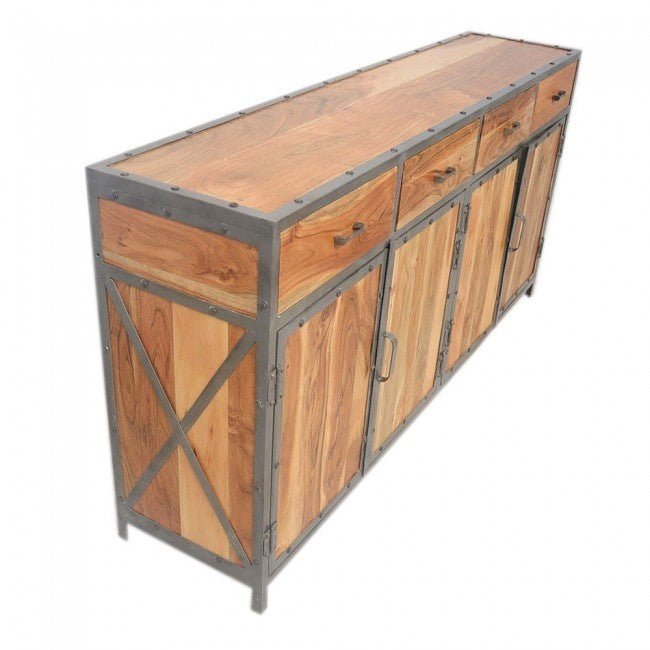 ANGLE METAL AND TIMBER SIDEBOARD – handcrafted solid wood furniture