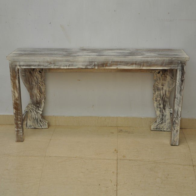 Antique Hand Carved Hall Table – handcrafted solid wood furniture