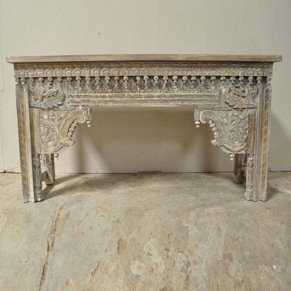 Antique Hand Carved Hall Table – handcrafted solid wood furniture