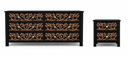 Arbor Vitae Royale™ Hand - Carved Tree of Life Solid Wood Platform Bed / Bed Collection – handcrafted solid wood furniture