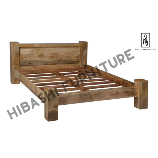 Avalon Indian Wooden Zen Mango Bed – handcrafted solid wood furniture