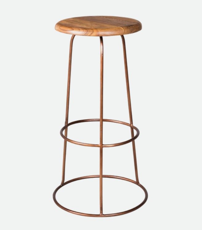 Bagac Indian Hand Made Bar Stool – handcrafted solid wood furniture