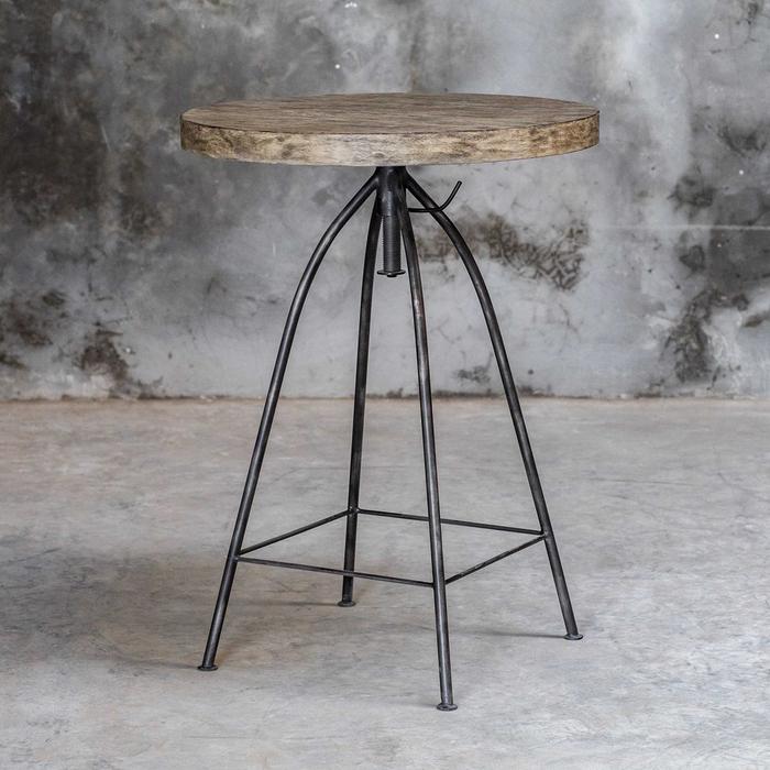Balayan Handmade Uttermost Industrial Pub Table – handcrafted solid wood furniture