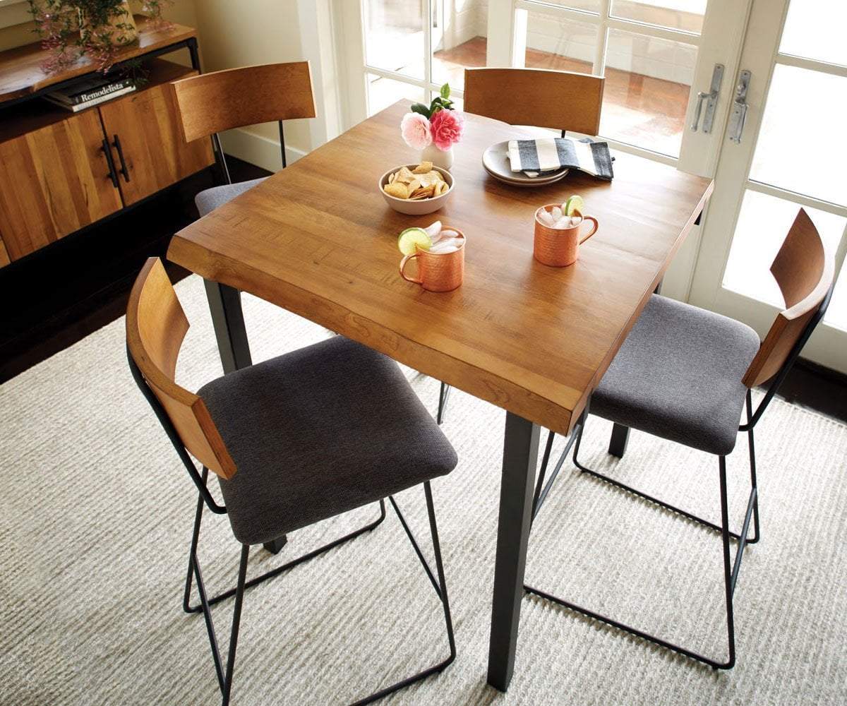 Banga Handmade Square Bar Table – handcrafted solid wood furniture