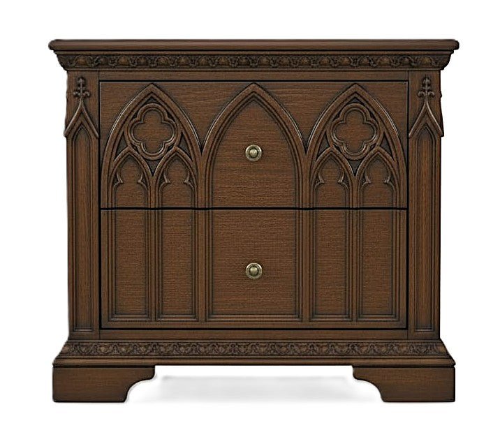 Blackspire Gothic Hand - Carved Solid Wood Platform Bed & Bedroom Collection – handcrafted solid wood furniture