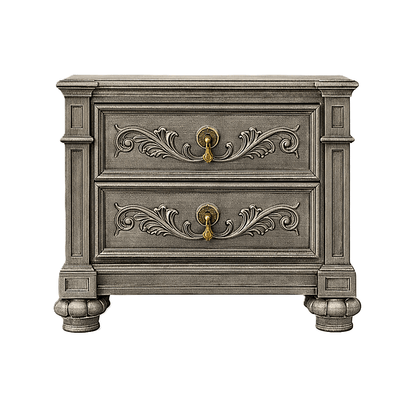 Blackthorn™ Gothic Hand - Carved Solid Wood Platform Bed & Bedroom Collection – handcrafted solid wood furniture