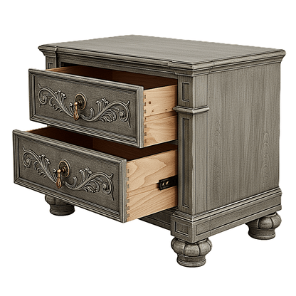 Blackthorn™ Gothic Hand - Carved Solid Wood Platform Bed & Bedroom Collection – handcrafted solid wood furniture