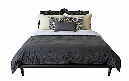 Bohemian Style Hand carved Indian Wooden Floral Platform Bed – handcrafted solid wood furniture