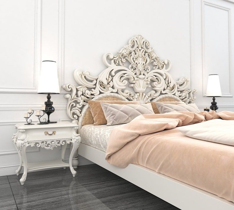 Bonita Indian Hand Carved Solid Mango Wood Bed by R-Designs Furniture – handcrafted solid wood furniture made in India