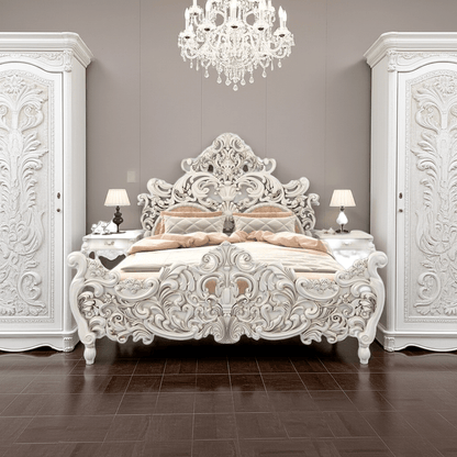 Bonita Indian Hand Carved Solid Mango Wood Bed – handcrafted solid wood furniture