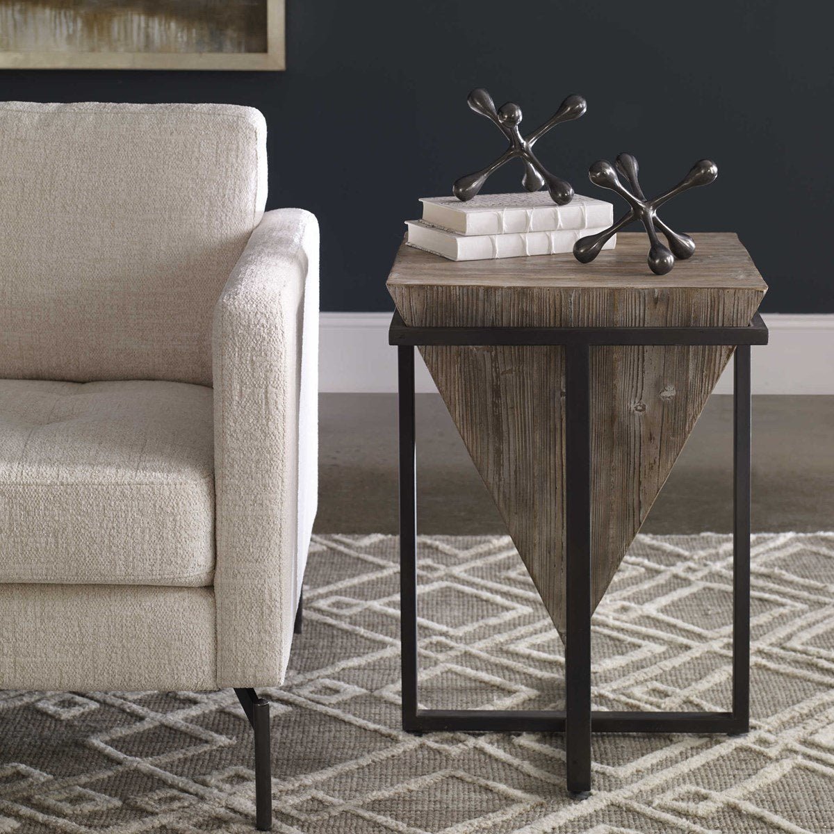 Boracay Industrial Accent Table – handcrafted solid wood furniture