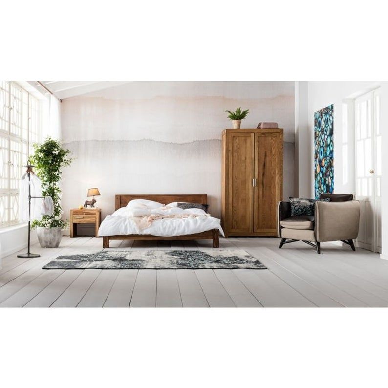 Boston Contemporary Solid Wooden Platform Bed – handcrafted solid wood furniture