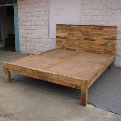 Chip Design Contemporary Boston Bed Mango Wood Frame – handcrafted solid wood furniture