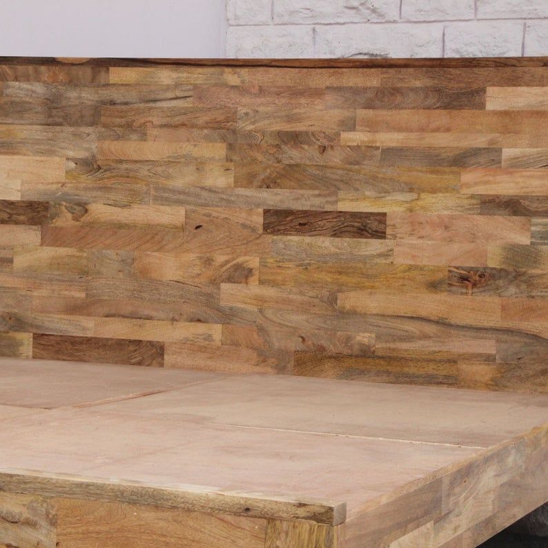 Chip Design Contemporary Boston Bed Mango Wood Frame – handcrafted solid wood furniture