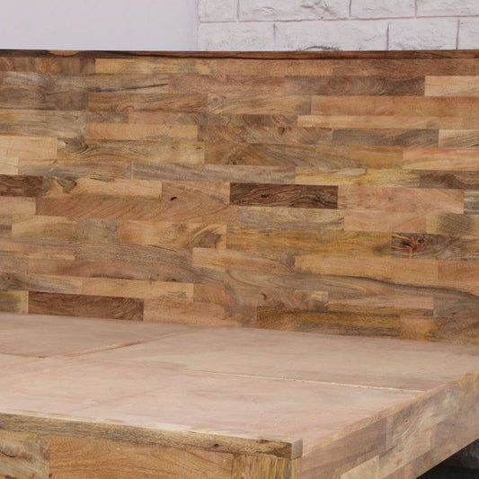 Chip Design Contemporary Boston Bed Mango Wood Frame – handcrafted solid wood furniture