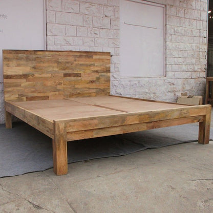 Chip Design Contemporary Boston Bed Mango Wood Frame – handcrafted solid wood furniture