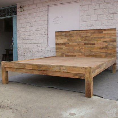 Chip Design Contemporary Boston Bed Mango Wood Frame – handcrafted solid wood furniture