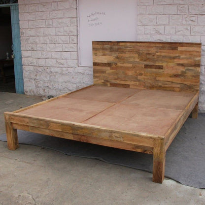 Chip Design Contemporary Boston Bed Mango Wood Frame – handcrafted solid wood furniture