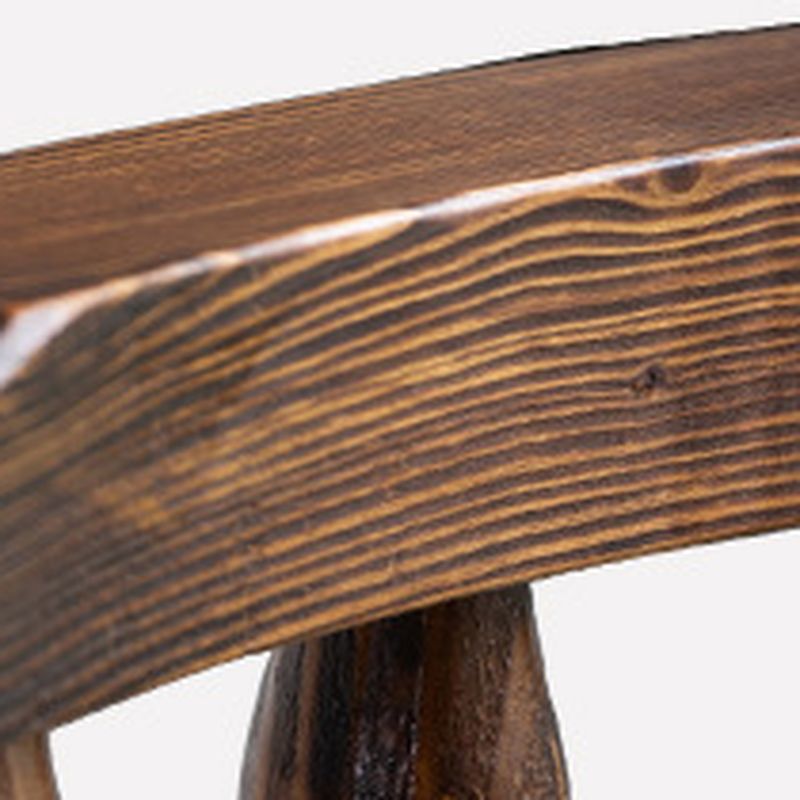 Classic Solid Wood Bar/Counter Stool with Round Seat, Back, and Rotatable Foot Pedestal – handcrafted solid wood furniture