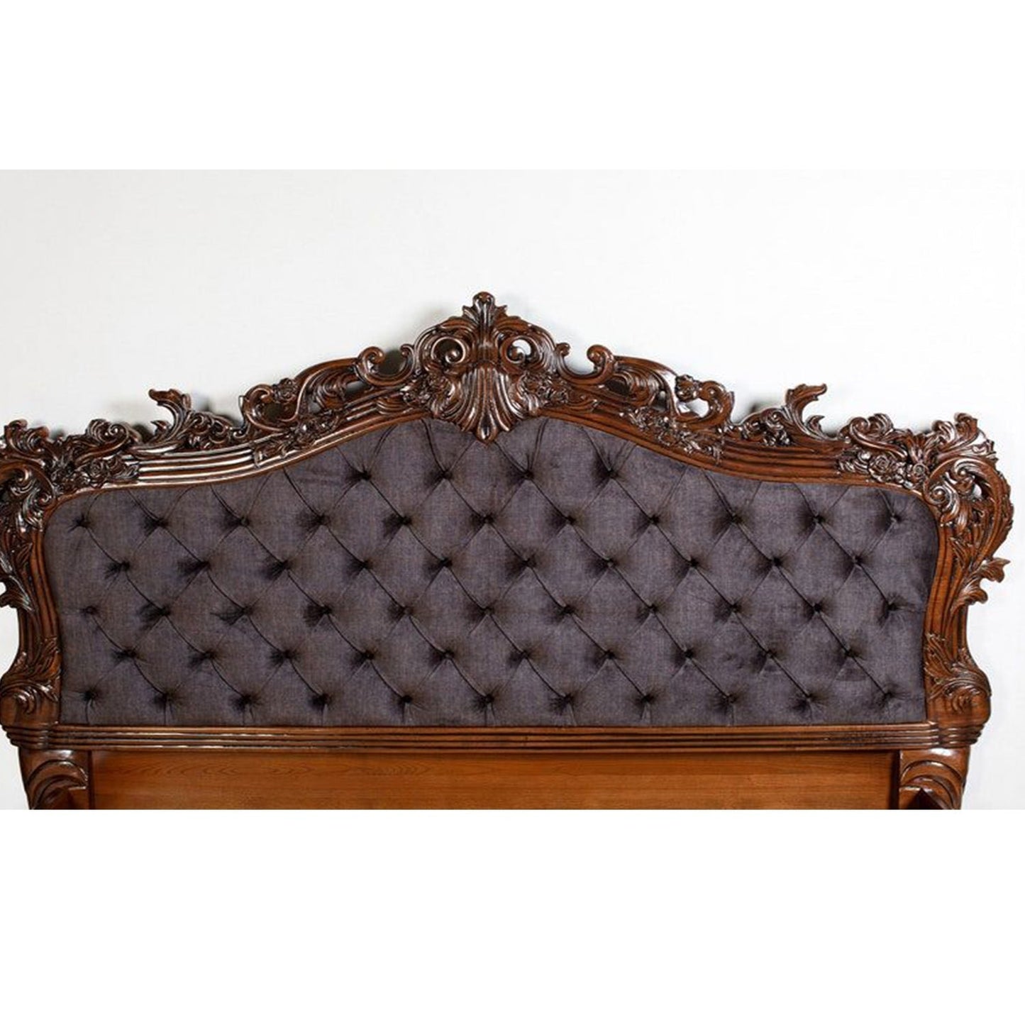 CLASSICO Solid Mango Wood Hand Carved Bed – handcrafted solid wood furniture