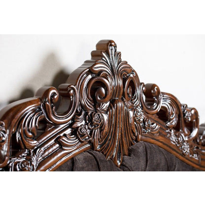 CLASSICO Solid Mango Wood Hand Carved Bed – handcrafted solid wood furniture