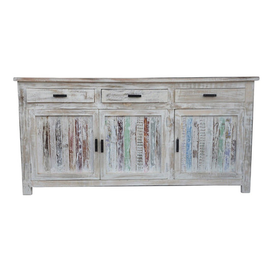 CORSO TIMBER SIDEBOARD - White wash - 180 - 40 - 90 – handcrafted solid wood furniture