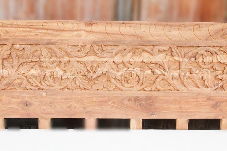 Dalia Hand Carved Indian Solid Wooden Daybed by R-Designs Furniture – handcrafted solid wood furniture made in India